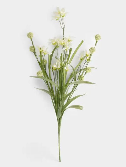 Ветка декоративная, 55 см, бумага/металл, Желтые цветы, Interior spring - Anna lafarg фото 2