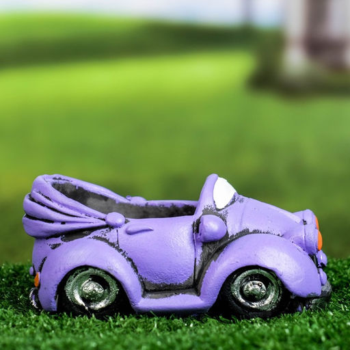 Горшок для цветов «Машинка» керамический, 200 мл, 14×8×7 см, сиреневый