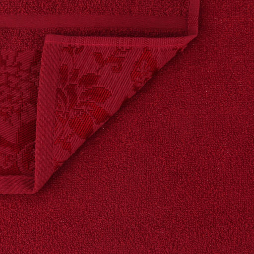 Полотенце махровое "Сильвия" 35х60см, гладкокрашенное, 375г/м2, вишневый (Россия)