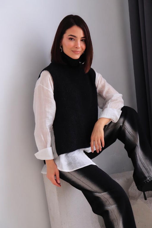 Martichelli Жилет вязаный чёрный  фото 13