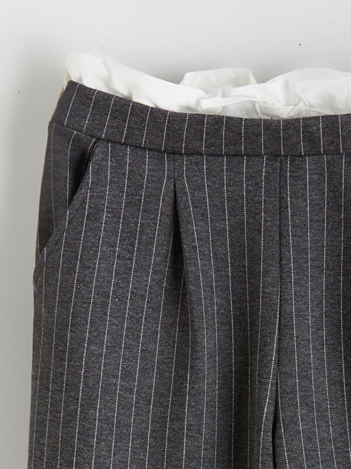 Beli Lastikli Pileli K?z ?ocuk Pantolon