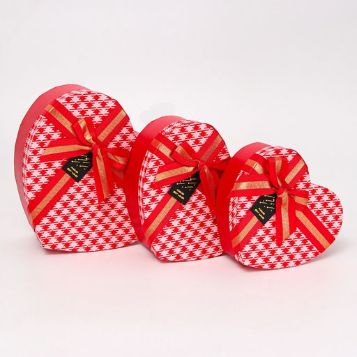 Набор подарочных коробок 3 в 1 Сердца 22?20?9/19?17?7.5/16?13.5?6 см