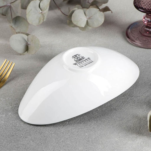 Салатник Wilmax Olivia, 350 мл, 20.5×11.5 см, фарфор, белый