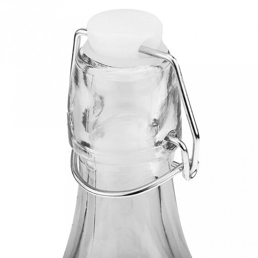 Бутылка стеклянная бугельная крышка Акварель-Лилия 1л д8,3см h30,5см, декор - ручная роспись, форма круглая, д/горла 2см, д/основания 6,8см (Китай) - Домашняя мода фото 3