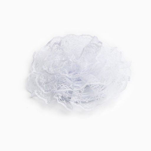 Бант для волос на резинке школьный, белый, 10.5 см, Принцессы