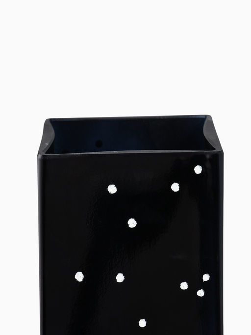 Ваза «Рисунок», h=40.5 см, d=10.5 см, стекло, чёрная