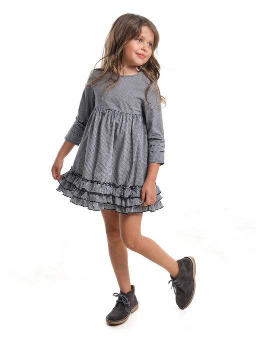 Платье в клетку UD 6270 черн.кл - Mini maxi фото 4