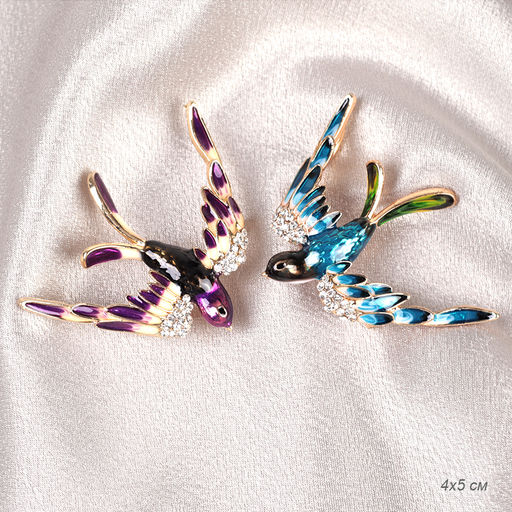 Брошь Птичка 5 см / GM283 /уп 48/ микс - ГалеонТрейд фото 4