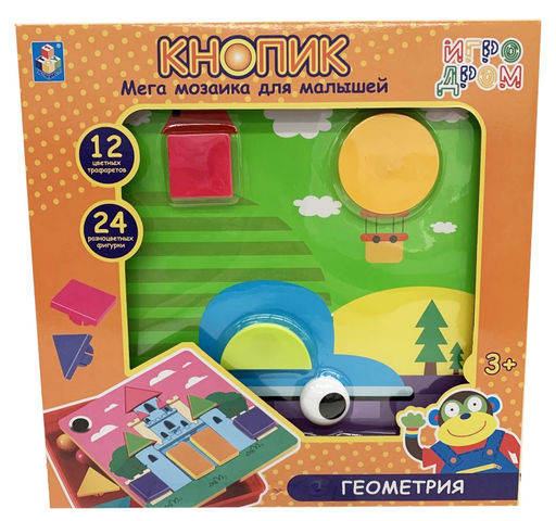 Игродром. Мозаика для малышей "Кнопик Геометрия" арт.Т16699 24 фигурки