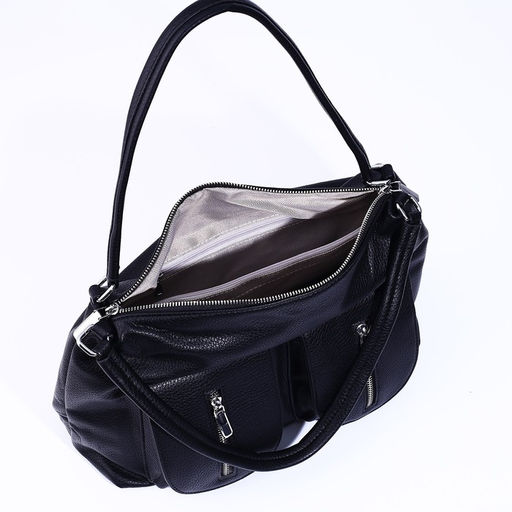 Сумка-тоут на молнии, 3 наружных кармана, цвет чёрный - Simaland фото 7