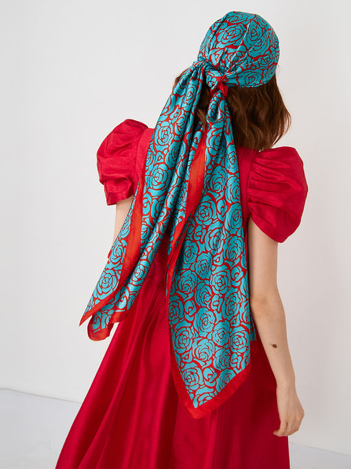 Большой, мягкий, тонкий и очень нежный двусторонний палантин с рисунком - Tantino фото 14