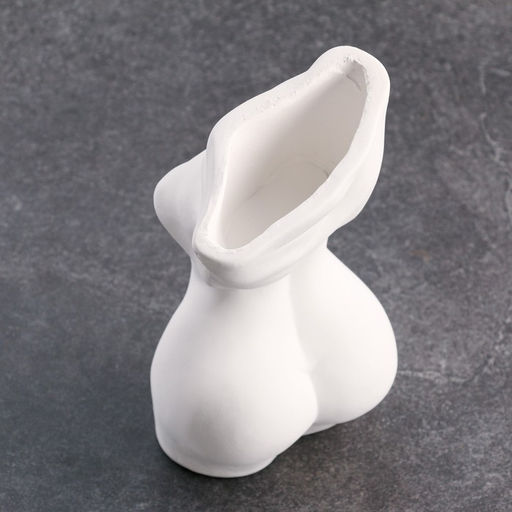 Ваза Женский торс, h=19.8 см, гипс, белая - Хорошие сувениры фото 4