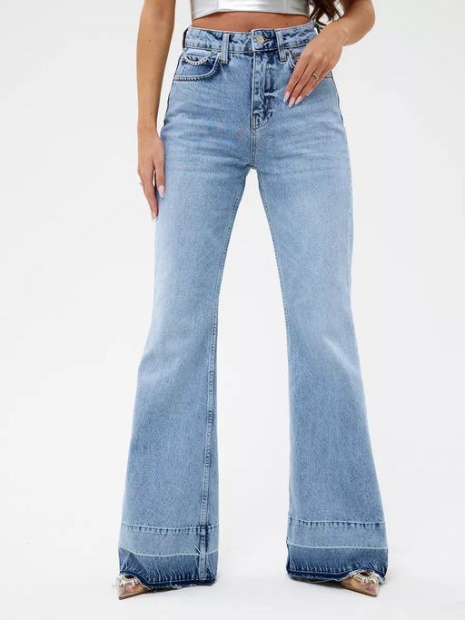 Женские джинсы клёш ретро CRACPOT 1448-уценка