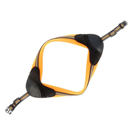 Шлейка супермягкая со светоотражающей прошивкой, обхват 48-54 см, оранжевая - Пижон фото 2