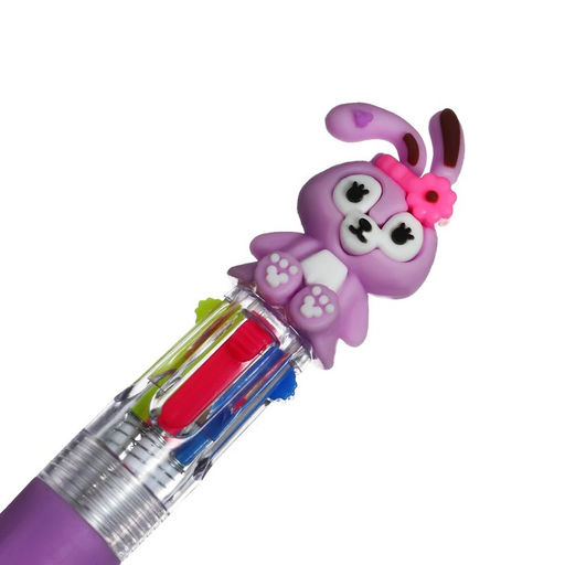 Цена за 36 шт. Ручка - прикол шариковая Зайка 4-цветная-МИНИ, МИКС - Calligrata фото 4