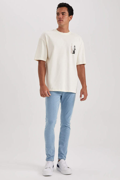 Супероблегающие джинсовые брюки с нормальной талией и очень узкими штанинами - Defacto фото 4