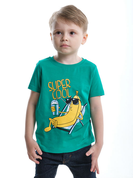 Футболка стильная для детей UD 7894 изумрудный - Mini maxi фото 4