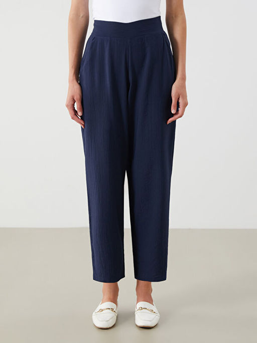 Beli Lastikli Dokulu Kad?n Pantolon