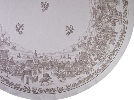 Скатерть 07с24-ЯК D-170 "Американская деревня" цв. коричневый