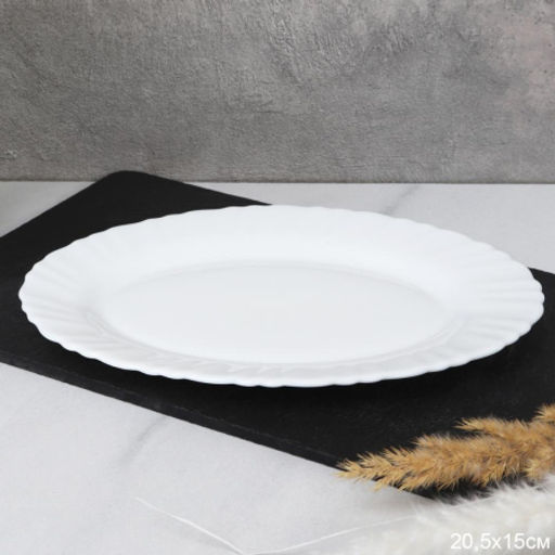 Блюдо овальное 205 мм Классика WQH80 (white) (уп 72)