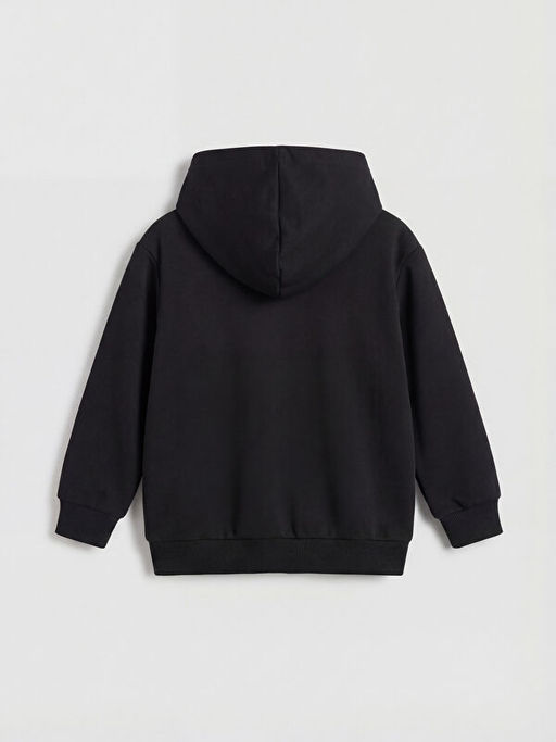 Kap??onlu Bask?l? Erkek ?ocuk Sweatshirt