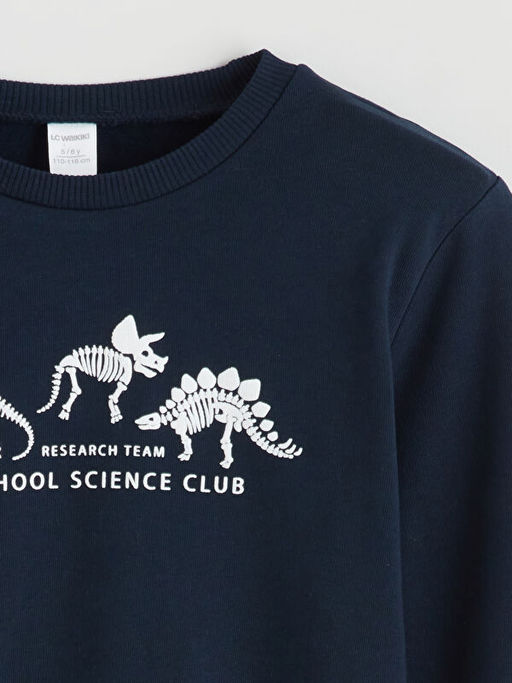 Dinozor Bask?l? Erkek ?ocuk Sweatshirt ve E?ofman Alt