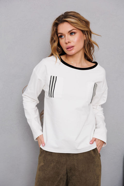 Джемпер AMORI 6471 молочный  фото 2