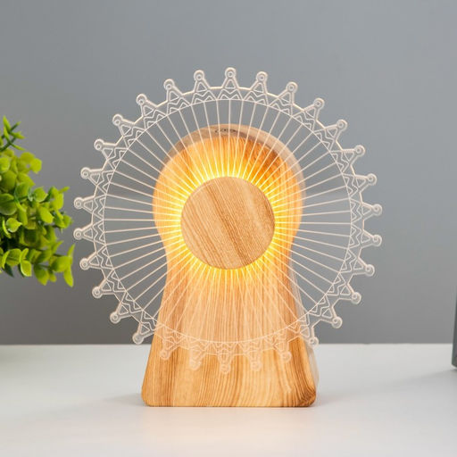 Светильник сенсорный «Колесо» LED крутится 6 Вт USB 15×4×16 см RISALUX