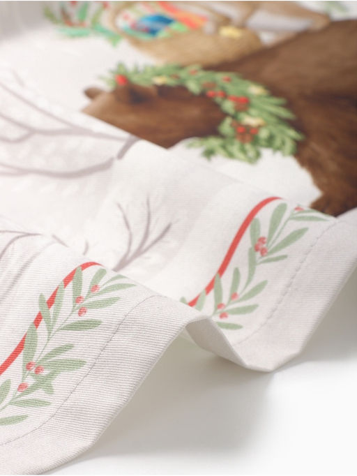 Набор новогодний «Новогоднее чудо»: скатерть 150×220 см ±3 см с ВГМО, салфетка 40×40 см-12 шт., 100% хлопок