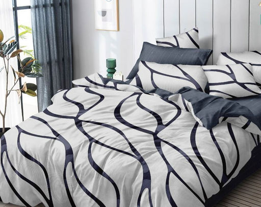 Постельное белье поплин эксклюзив на молнии - Гвен 2 сп. с Евро простыней (нав.50х70)