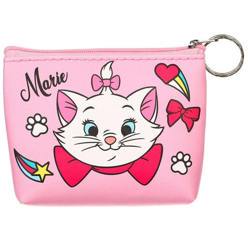 Кошелек детский для девочки на молнии, кожзам, 11.5×2.5×8 см, Коты аристократы