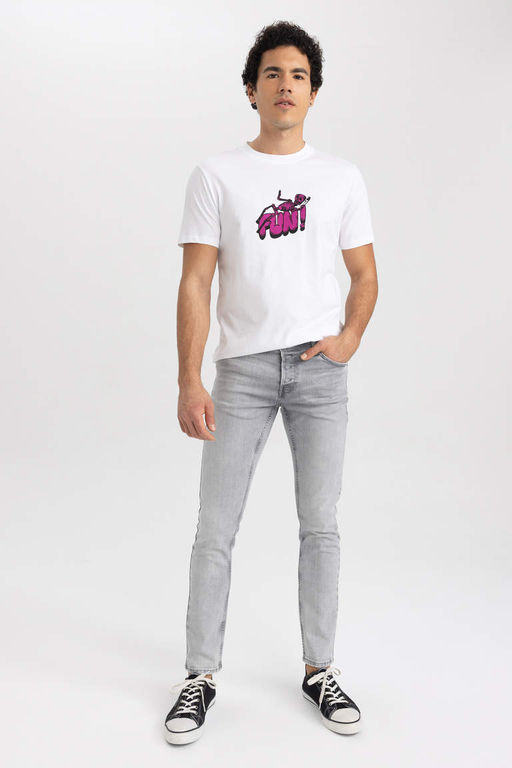 DeFacto x Wiser Wash Carlo Джинсовые брюки скинни очень узкого кроя с нормальной талией и очень узкими штанинами  фото 4