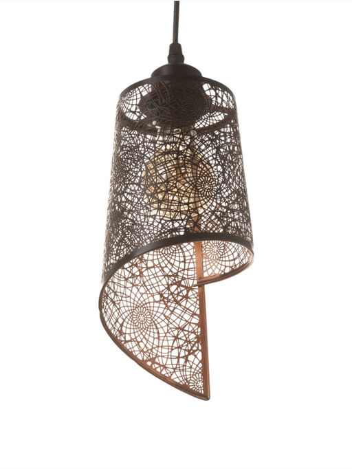 Светильник «Манчестер» (Вышивка) 1×40 Вт Е27 черный 12.5×12.5×24+100 см