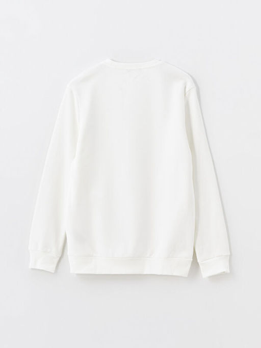 Bisiklet Yaka Uzun Kollu Bask?l? Erkek Sweatshirt - Waikiki фото 3