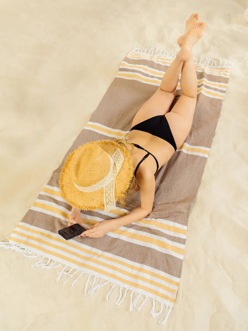 Покрывало-полотенце пляжное (хлопок) Тк№205/5/2 (90х180см) - Ганг фото 8