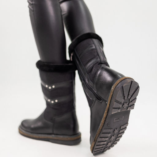 Сапоги натуральная замша, натуральная овчина, черные, войлочная подошва, - Мирунт фото 32