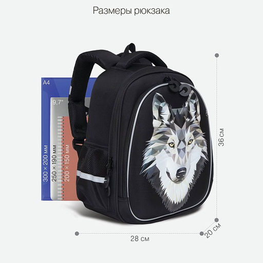 RAz-087-3 new Рюкзак школьный с картхолдером на держателе - Grizzly фото 38