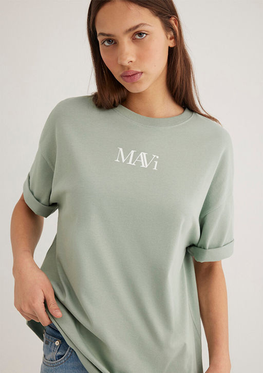 Mavi Logo Bask?l? Yesil Tisort фото 3