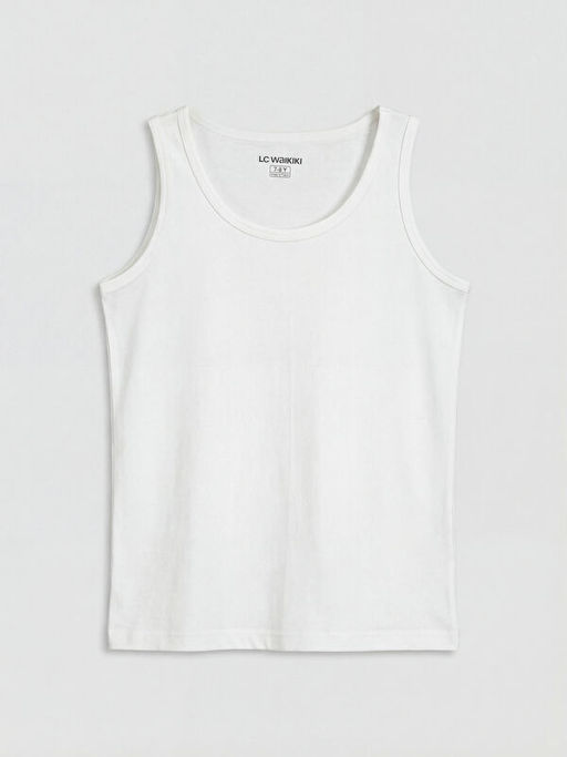 Bisiklet Yaka Erkek ?ocuk Atlet 2li