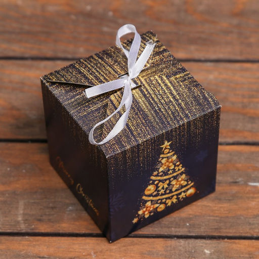 Цена за 10 шт. Коробка складная, подарочная новогодняя Merry christmas 10?10?10 см - UPAK LAND фото 6