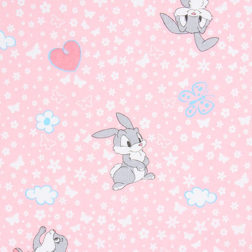 Пеленка Крошка Я Зайки цв. розовый, 70*120 см, 100% хлопок  фото 2