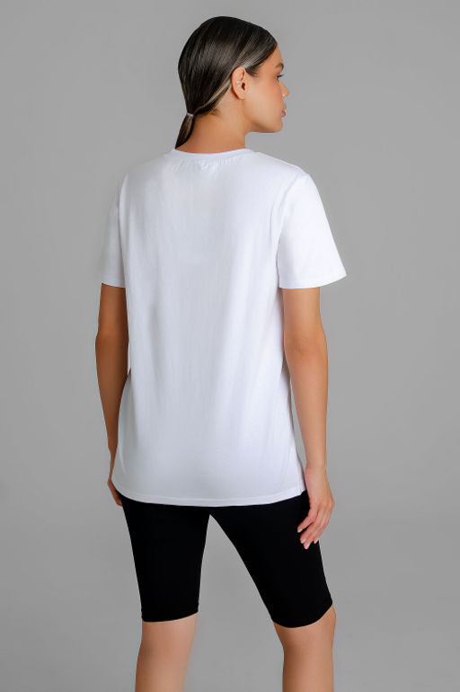 Арт. 5728 Костюм с велосипедками 42-50 (5 шт) Цвет:верх- белый, низ- черный - Калинка фото 4