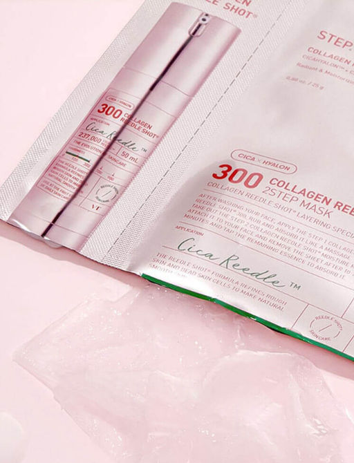 VT Cosmetics Интенсивная двухфазная маска для лица с коллагеном / Collagen Reedle Shot 300 2step Mask, 1,5 г + 27 г