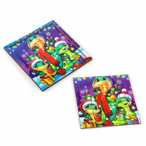 Пазлы для детей деревянные Новый год! Змея, 16 элементов - Лесная мастерская фото 4