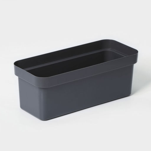 Ящик балконный для цветов «Эко», 8 л, 40×17×15.5 см, пластиковый, цвет тёмный гранит