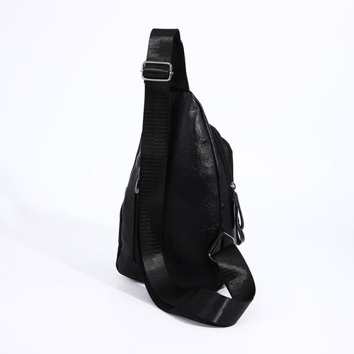 Сумка слинг мужская, искусственная кожа, цвет чёрный - Simaland фото 4