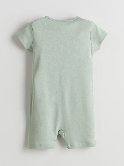 Bisiklet Yaka Bask?l? Erkek Bebek Tulum