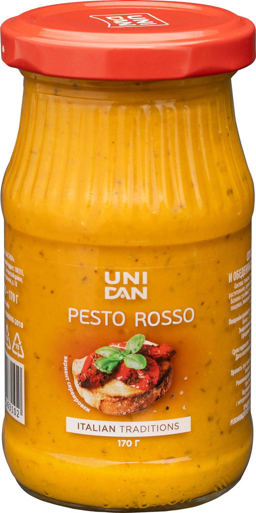 Соус Песто Россо UNI DAN 170г ст/б