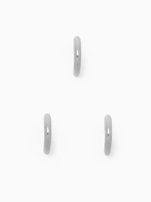 Серьги каффы Трио, набор 3 шт. цвет серебро - Qf фото 2