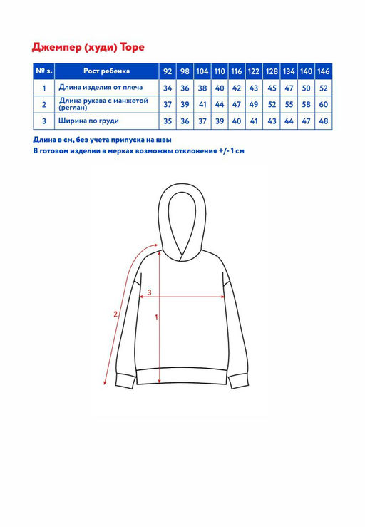 Джемпер (худи) с капюшоном детск. Торе - Oldos фото 9